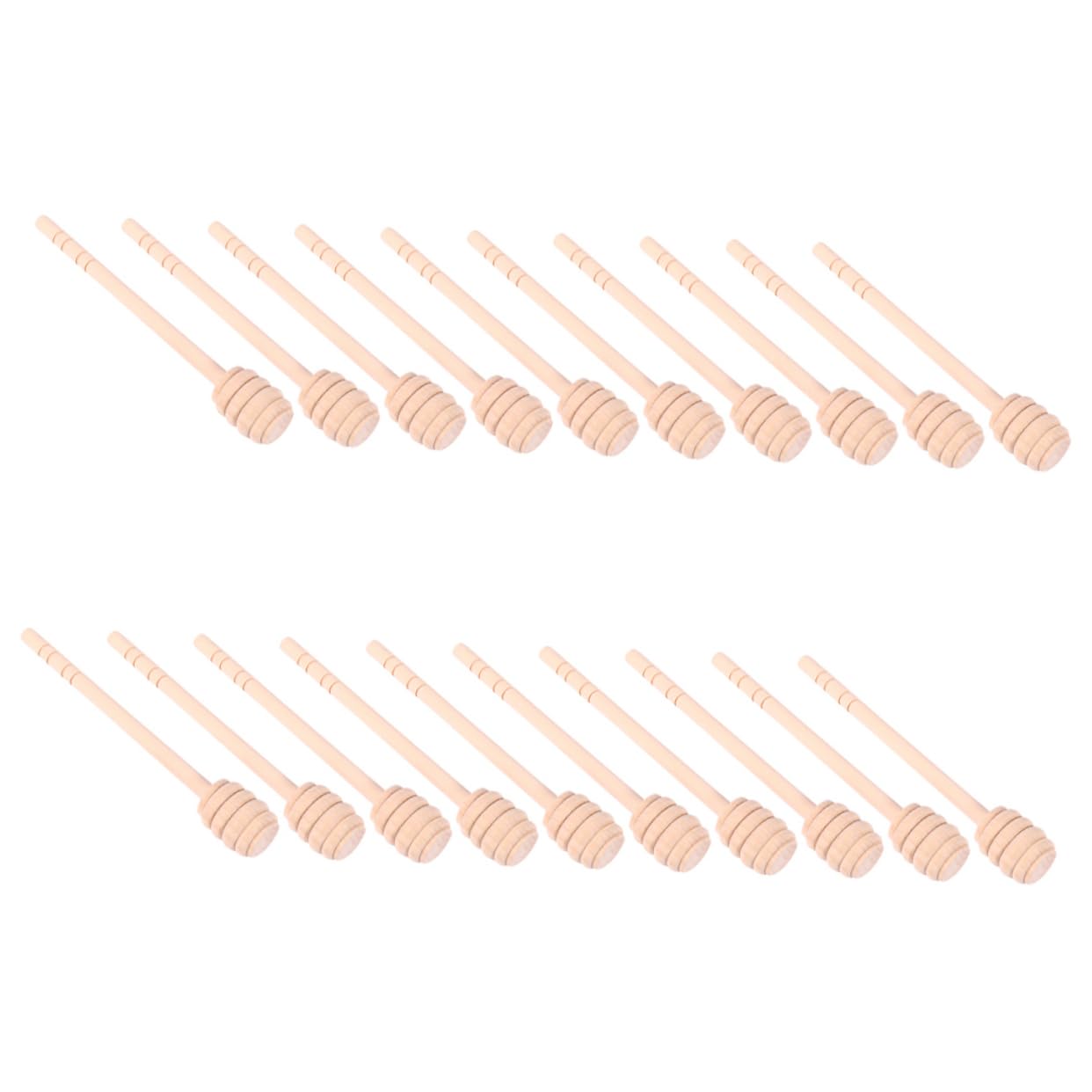Unomor 20pcs Bee Stick Syrup Dipper Stick Drizzle Honey Rod Honey Spoon Rod Honeycomb Stirrer Syrup Dippers Mini Honey Dipper Mini Scoop Honey Jar Server Stick Honey Scoop Wood re-usable