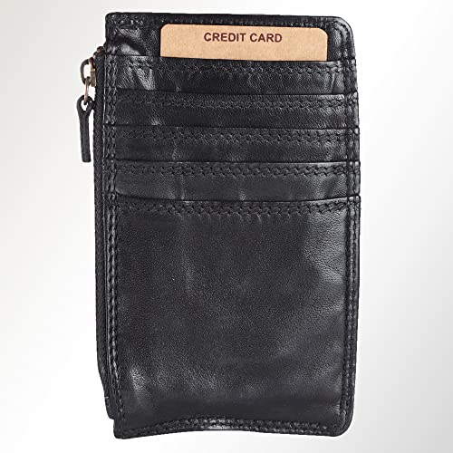 Spaghetti Western Full Grain Leather Card Holder - SWC146ABLK | Card Holder | Business Card Holder | Credit Card Holder | Leather Card Holder | Sports Card Holder | Slim Card Holder | Debit Card3