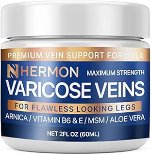 Varicose Veins Cream, Varicose Veins Treatment for Legs, Spider Vein Treatment for Legs, Natural Soothing Leg Varicose & Spider Veins Treatment Cream, Varicose Veins Cream for Pain Relief 2 Oz
