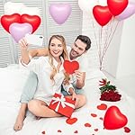 60-Piece 12-Inch Red, White, Pink Heart-Shaped Latex Balloons Set - Romantic Love Heart Balloons Decorations for Valentine's Day, Anniversary, Wedding, Bridal Shower, Proposal, Birthday Party Favor - Image 5
