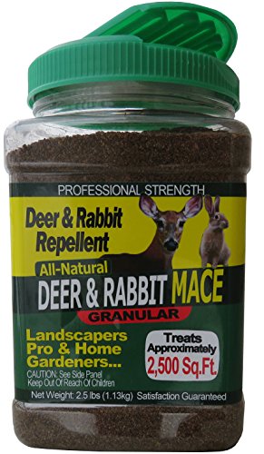Nature's Mace 2.5 Lb Granular Shaker Deer & Rabbit Repellent, 2,500 Sq Ft - University Studies Prove Our Technology Works Best!