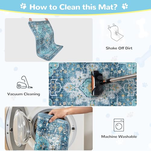 Image of Lahome Reusable Washable Puppy Pads - 2 Pack Super Absorbent & Waterproof Dog Training Mats for Potty, Crate and Floor - Leakproof Pee Pads with Non-Slip Backing (Blue, 36 inchx48 inch)