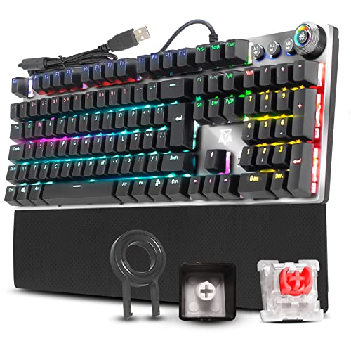 Teclado Mecânico Switch Red KRGD Full Anti-Ghosting Macro e Software Modo Gamer LED ABNT2 Adamantiun