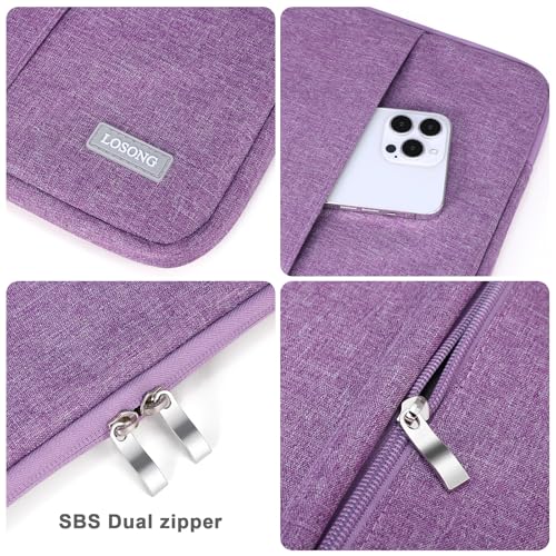 Image of Portable Monitor Case 14 Inch, Protective Carrying Sleeve for Most 14 inch Portable Monitors,Water Resistant Portable Display Bag with Accessory Pocket,Size-13.5 inchx8.8 inch Purple