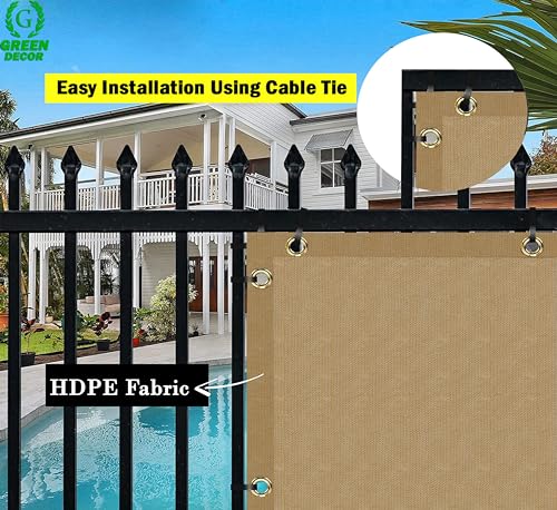 Image of HDPE Fabric Self Fold Baby Kids Safety Net Protector for Balcony & Staircase Railing Guard,Balcony Stairway Net Baby Safety Products for Indoor&Outdoor(Beige Color, 2X5 MTR)