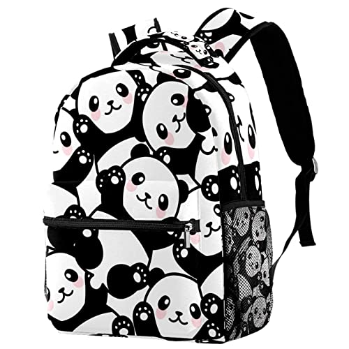 Sac à dos de voyage avec porte-bouteille campus fille garçon panda