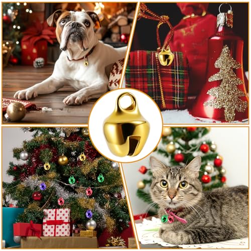 Glöckchen 120 Stück Mini Glöckchen Bunt Glöckche zum Basteln Metallglöckchen Kleine Glöckche mit ösen Bastelglocken Für Weihnachten Deko DIY Schmuckherstellung Haustier Glocken
