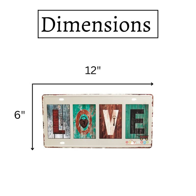 Image of Multipurpose Decor Metal Tin Sign Valentine Gift Love Decorative Tag, Graphics Wall Art Design for Cafe, Living Room