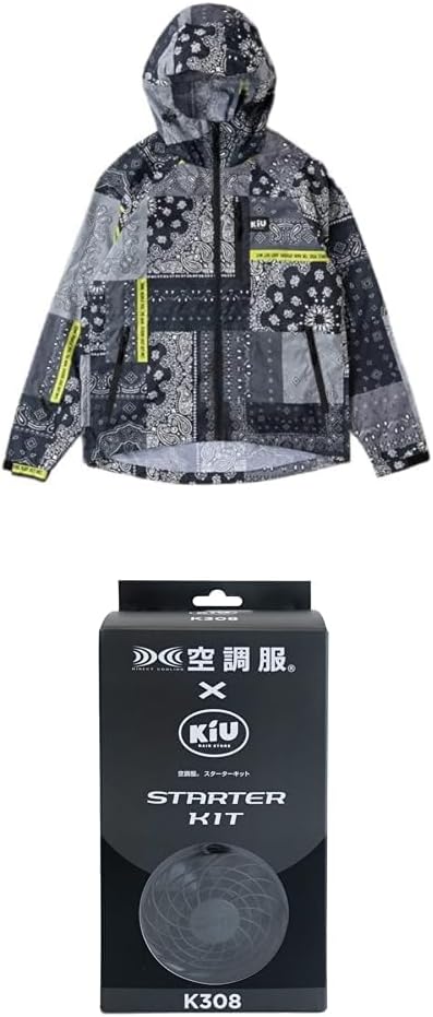 KiU × 空調服 エアコンディションドジャケット＋スターターキット キウ] エアコンディションドジャケット + スターターキット 空調服