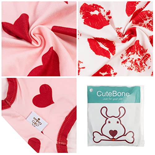 Image of CuteBone Dog Shirts 2-Pack Soft Pet Clothes Breathable Summer Vest for Small Puppy and Stretchy Cat Apparel