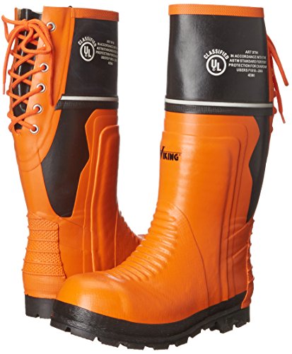 Viking Footwear Class 2 Chainsaw Boot,Orange/Black,14 M US - Thumbnail 5