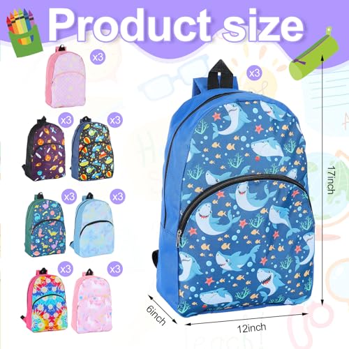 Clysee 12-Pack Kids School Backpacks
