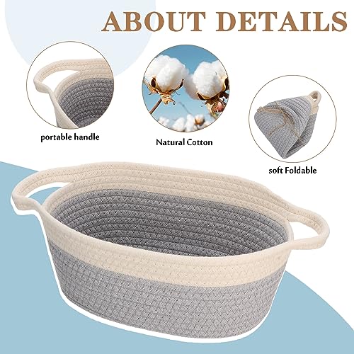 Image of Berlune 6 Pcs Basket for Gifts Empty to Fill with Handles Gift Bags and Ribbons 3 Size Empty Woven Baskets for Gifts Empty Rope Basket for Thanksgiving Easter Thank You Gift