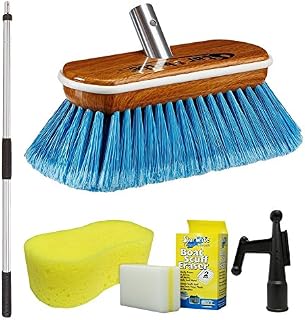 Star brite 040177-1FF Premium Boat Brush 3'-6' Handle Combo with 8" Medium Fiber