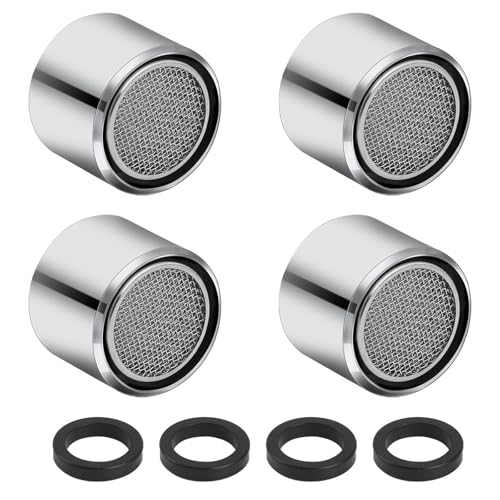4 Stück Strahlregler M22,Wasserhansip,M22 Wasserhahn Sieb,Sieb Wasserhahn Aufsatz Einsatz Filter Verchromt Bubbler für Bad,Küche (22mm Innengewinde)