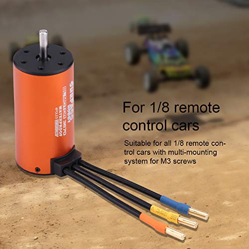 Dilwe RC Auto Sensorless Motor, 3670 1900KV 4 Pole 5mm Shaftlessless Motor für 1/8 Fernbedienung Auto-Zubehör Teile