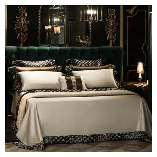 Couette patchwork lit double couverture broderie couvre-lit matelassé - 4