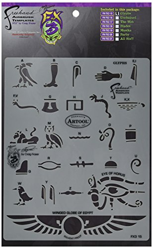 artool freehand airbrush templates stencil glyphs buy online in cayman islands at cayman desertcart com productid 3419183