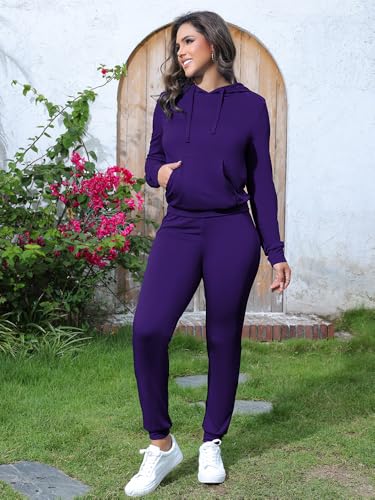 Nimsruc Two Piece Outfits for Women Casual Sweatsuits Set Long Sleeve Hoodie Tracksuit3