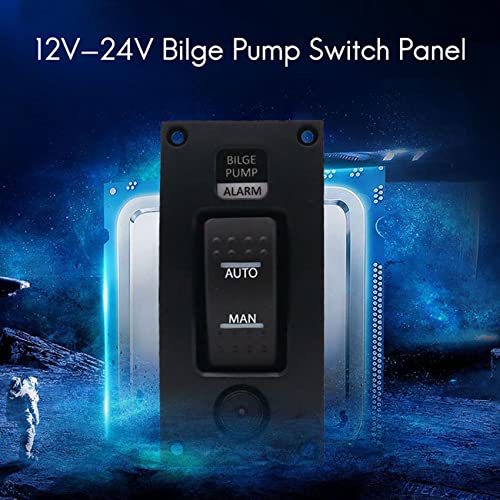 Interrupteur de pompe de cale et panneau de commande 12-24V étanche pour bateau - 7