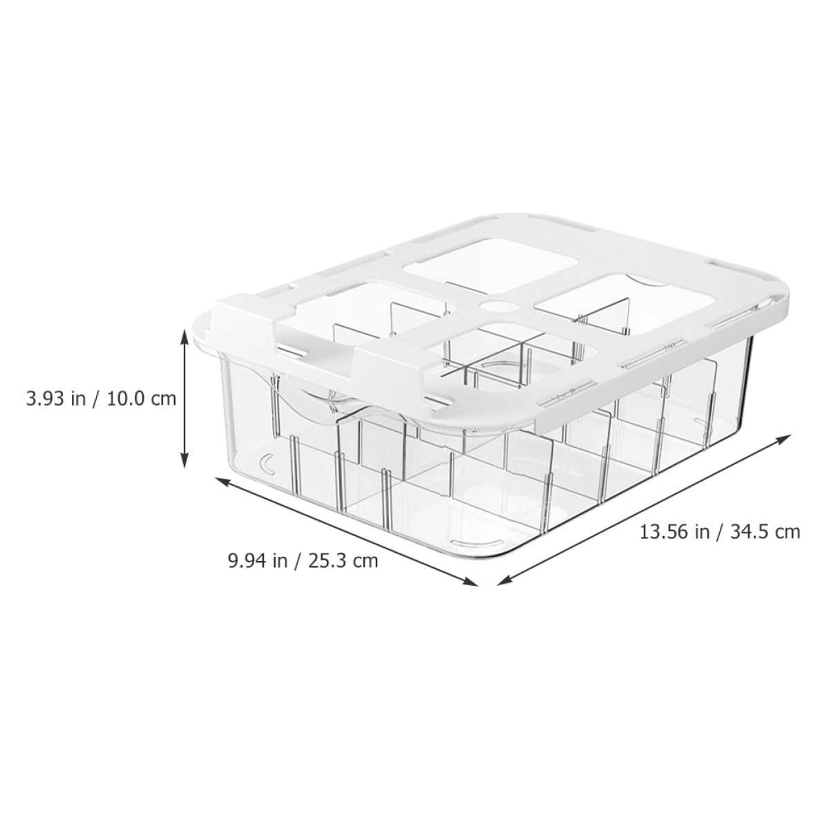 ULTECHNOVO Organizer per Armadio 15 Scomparti in Pet Trasparente, Cassetto Porta Biancheria e Calzini Coperchio Antipolvere la Casa