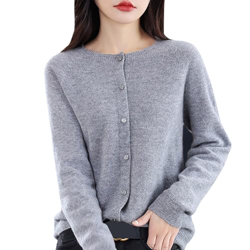 Chaqueta punto mujer invierno con botones suéter elástico y cálido de manga larga
