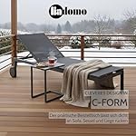 Beistelltisch Lido C-Form Aluminium Anthrazit