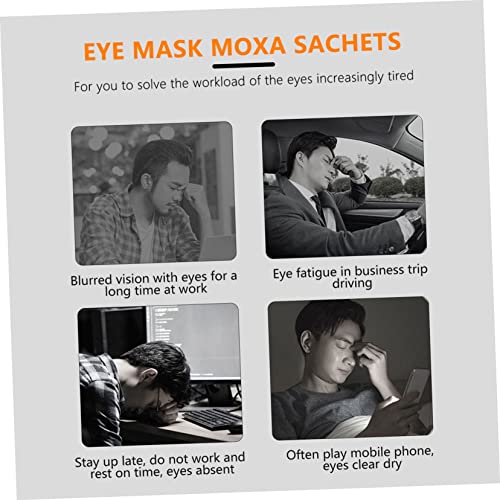 Housoutil 5 Peças Olhos Vendados Colam Tecido Não Tecido Trabalho Branco