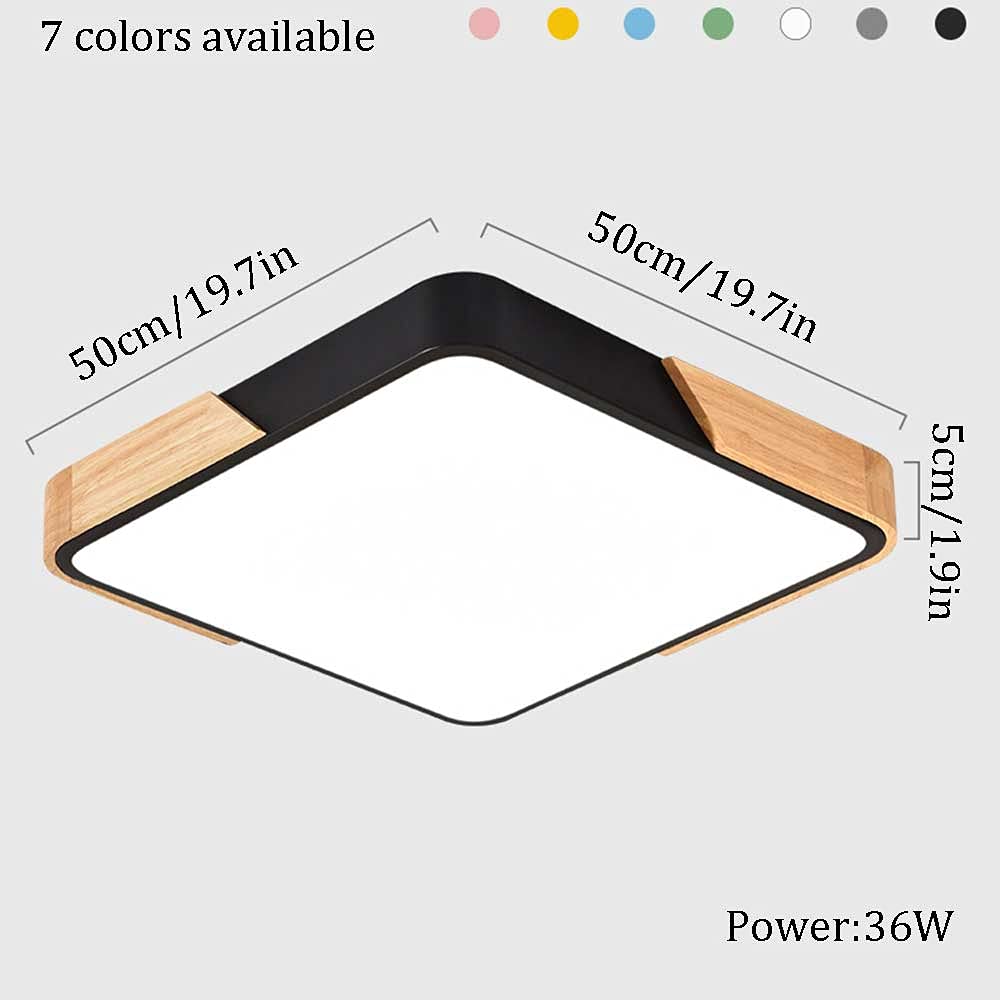 YRYRYW Trójkolorowe ściemnianie światła sufitowego LED Minimalistyczna akrylowa sufitowa Odcień Odpływowe oprawy oświetleniowe sufitowe Energia Energo Panelu Farmhouse Lights 1,9 "oświetlenie