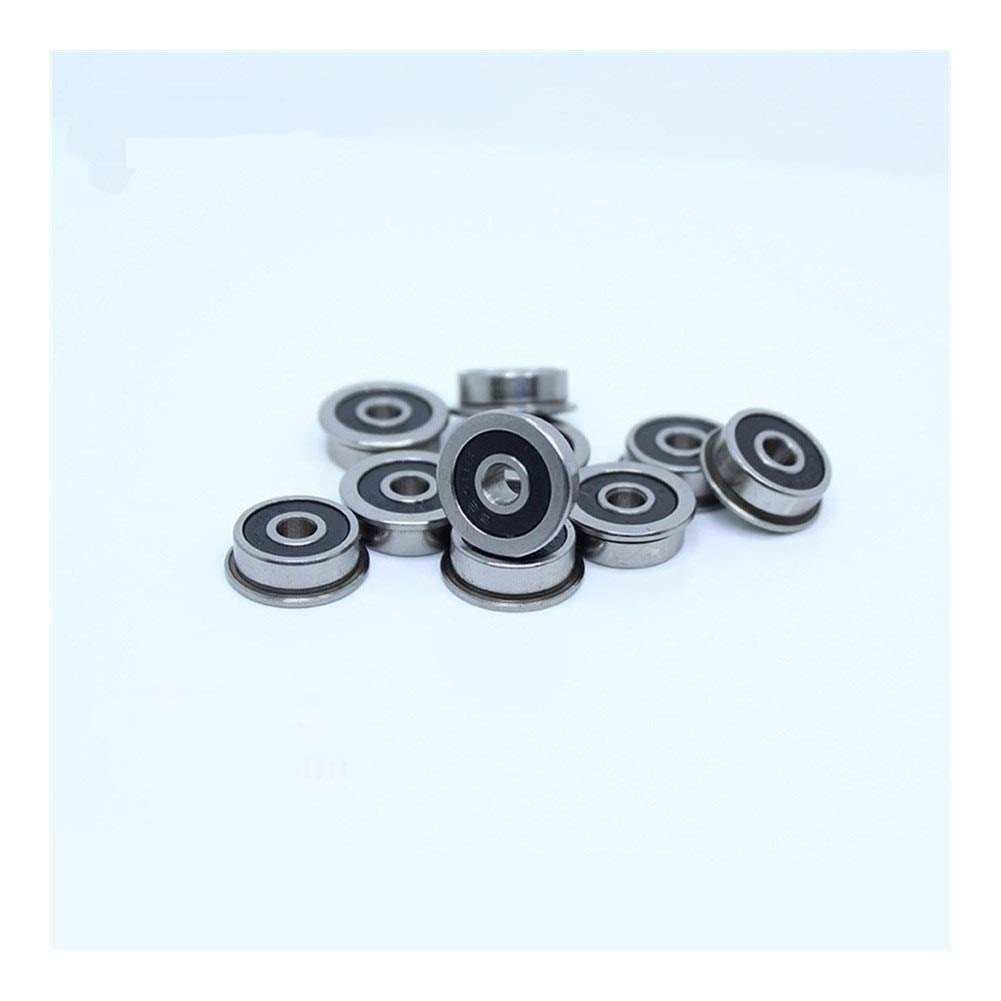 ZBJGBUIA F624-2RS Deep Groove Ball Bearing 4x13x5mm ABEC-1 Miniature Flanged Bearings RF-1340DD