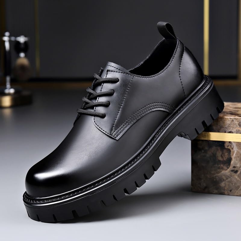 Men's Classic Lace-up Formal Oxfords Comfortable Non-Slip Low Top Business Work Shoes Mens Casual Walking Shoes Office Flats2