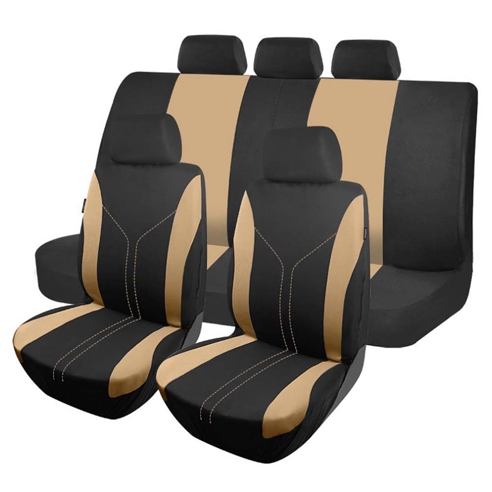 Housse siege voiture pour VW Golf 6 Variant 2009-2026, couvre sieges beige complet 5 places