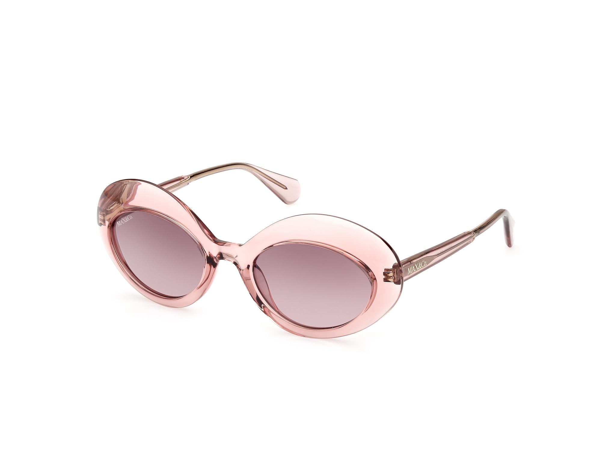 Max&Co. MO0080 Gafas Sol Mujer, Gafas Sol Ligeras Y Elegantes, Forma Lente Mariposa, Lentes Marrón Degradado, Rosa Brillante