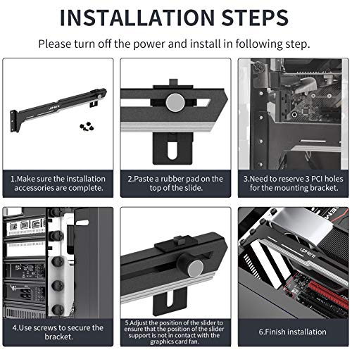 Image of upHere G27654 Graphics Card GPU Brace Support Video Card Tendon Holder / Holster Holder GPU Holder Single Plug Cards