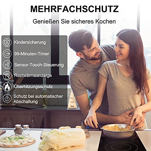 Thermomate-30cm-Placa-de-vitroceramica-incorporada-2-zonas-Sensor-tactil-Placa-de-cocina-electrica-32-kW-Temporizador-de-bloqueo-para-ninos