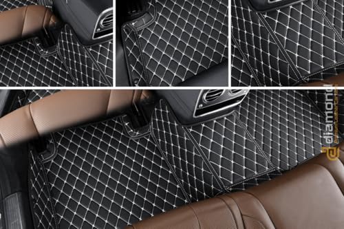 Image of Mr Mattie 7D Car Floor Mats Compatible with Volvo S-90 (2018), Black /Silver