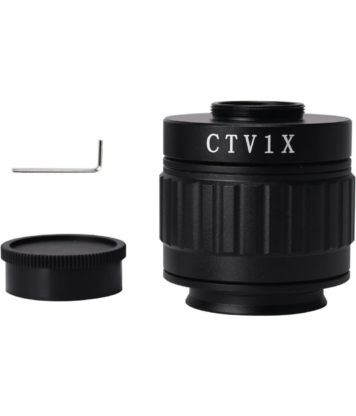 C-Mount adapter obiektywu, mikroskop CTV 38 mm, uchwyt na kamerę, adapter do mikroskopu stereo, czarny, 1 sztuka (0,35X)