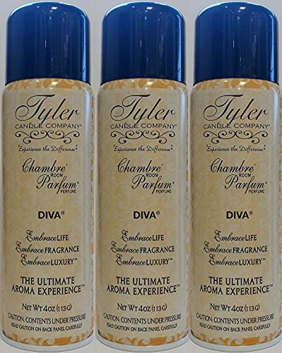 Tyler Candle 4 Oz. Chambre Parfum (Room Perfume) - Diva (Diva (4 Fl oz ( Pack of 3 ))