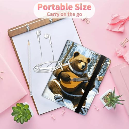 Image of Wedding Albums 4x6 120 Pockets Photos with Strong Elastic Band, Small Mini Albums Sheet Protector Folder for Photos, Album for Family Anniversary Women Men Baby Vacation Gift, Guitar Bear