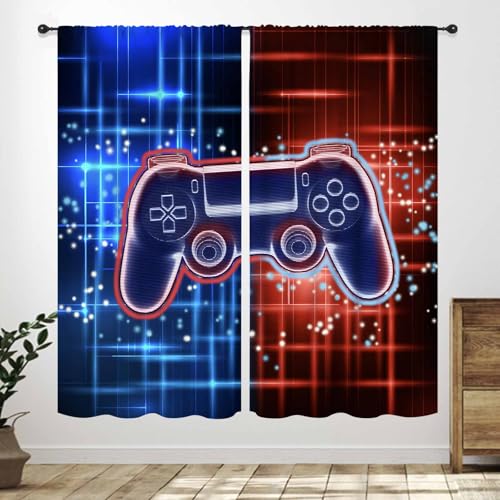 Rideaux gamer chambre garçon, manette jeu 52X63 pouces