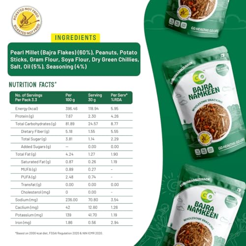 Image of GO LIFE Ragi & Bajra Namkeen Pack Of 2 (200 Gms) | Ready To Eat | Roasted Not Fried | Rich In Protein,Fibre,Complex Carbs, Wholesome Snacking | Healthy,Tasty,Millety