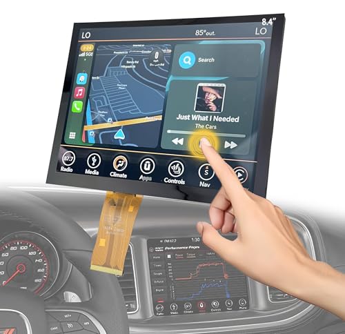 Image of 8.4 inch Uconnect 4C UAQ LCD Monitor Touch-Screen Radio Navigation Replacement Fit for Dodge RAM Chrysler Gladiator Compass Wrangler Cherokee Challenger Durango 2017-2022 Replace #LA084X01(SL)(02)