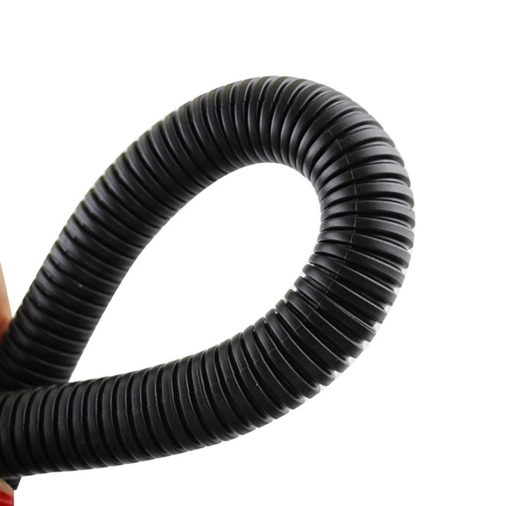 Tubo Corrugado Premium for Aislamiento de automóviles: Envoltura Flexible de Cables en Espiral for protección de mazos de Cables.(10mx18mm Closing)