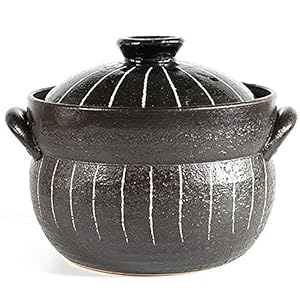 KXQYIKYI Keramik Reiskochtopf mit Doppeldeckel 8 x 7 Zoll