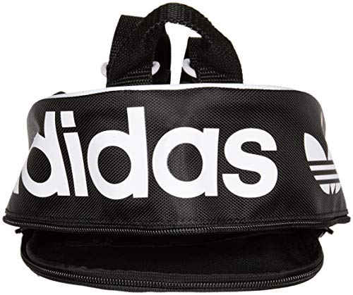 Mini mochila feminina Adidas Originals Santiago, Preto/branco, Tamanho único