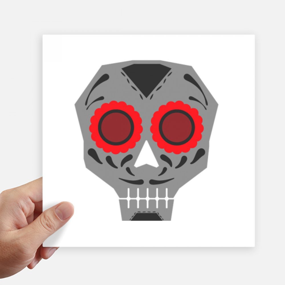 Sticker crâne rouge mexicain pour personnaliser votre valise et moto