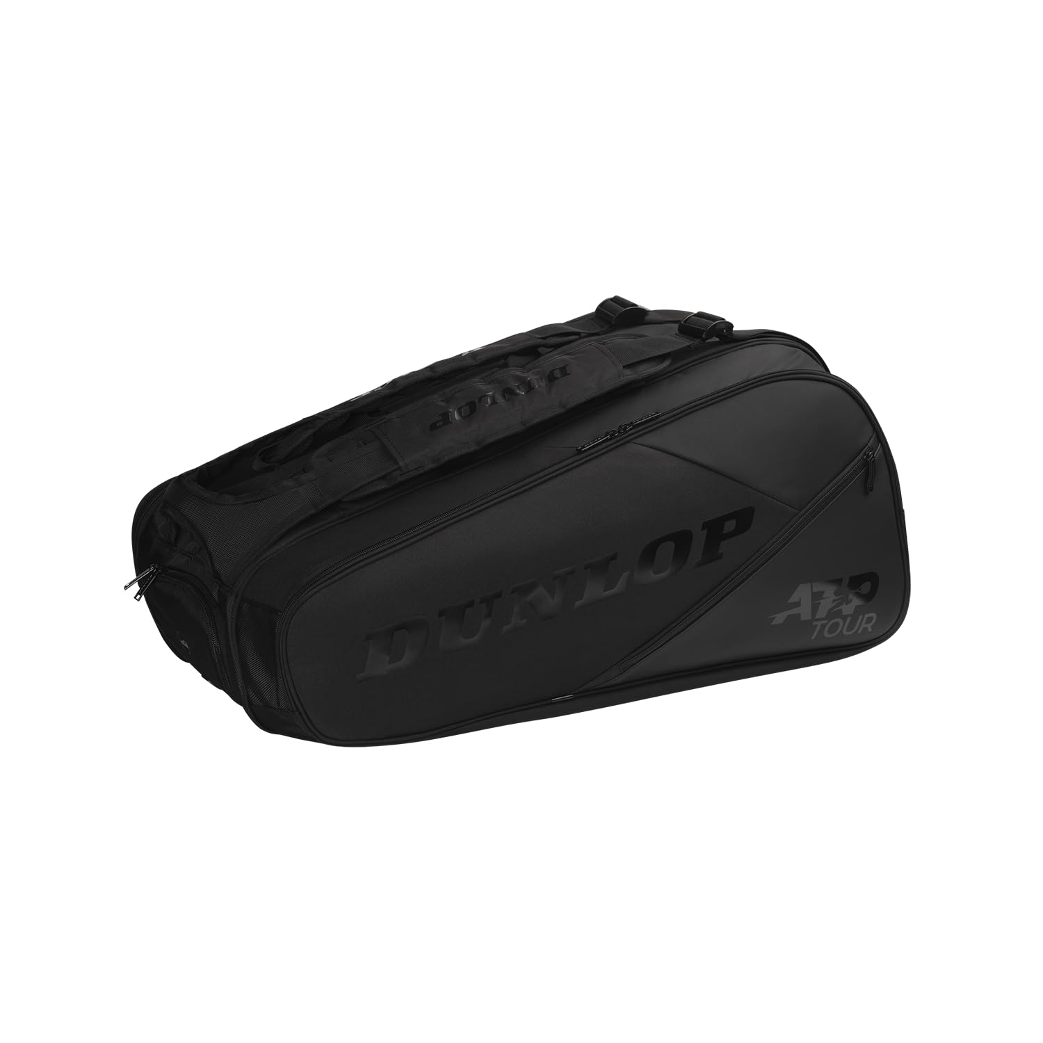 Dunlop ATP-Performance Tasche für 12 Schläger, Schwarz-Schwarz