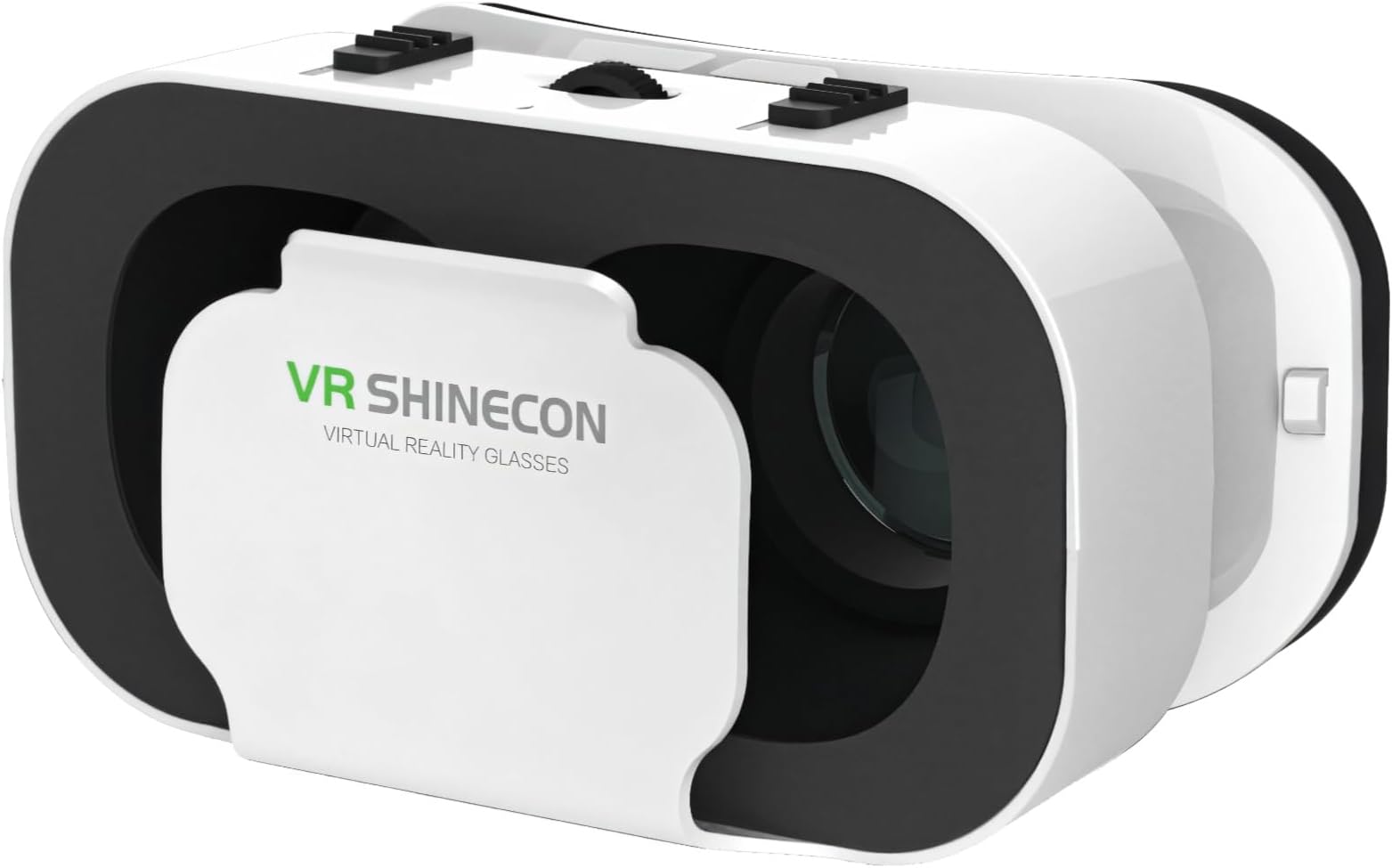 Vr Shinecon Virtual Reality Headset for, 0-400 Degree Adjustable Vision, Open Back Design, Includes Cleaning Cloth