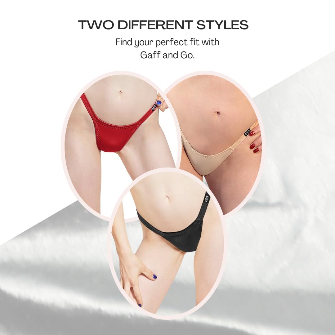 Gaff and Go Tucking Gaff Underwear Panties For Crossdressers Transgender Individuals – Gaff Shaping Thongs: X-Large Nude