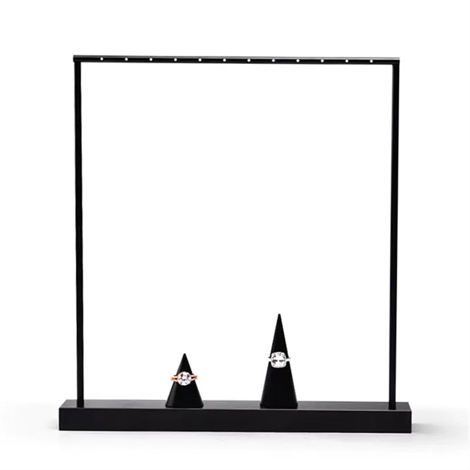 Schmuckständer Ohrring Lagerregal Schmuck Lagerung Display Rack Metall Kette Halter für Lagerung Ringe Ohrringe Armbänder (Schwarz) Schmuckhalter(M)